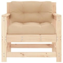 VidaXL - Tuinstoelen - Bruin - Grenenhout - 2 Stuks - Met Kussens -VIDAXL Winkel 3a2ea302515248bda1c032ba4e3e6608