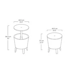 Keter Coolbar Partytafel - 49.5x49.5x57cm - Groen -VIDAXL Winkel 3a60fd05cb6b415fa8e3957167fcd1df