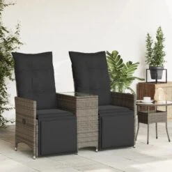 VidaXL - Tuinbank - Grijs - Poly Rattan -VIDAXL Winkel 3a8595d672a14c17af245d141230dece