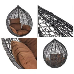 Merkloos HOME DELUXE Hangstoel CIELO Bruin Mand + Kussen -VIDAXL Winkel 3cfc97a7279f4112847741abcbdfbb7a