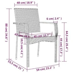 VidaXL - Tuinset - Zwart - Poly Rattan - 190 Cm - 7 Stuks - Met Kussens -VIDAXL Winkel 3e314ad747794459b0a123eb7acefa25