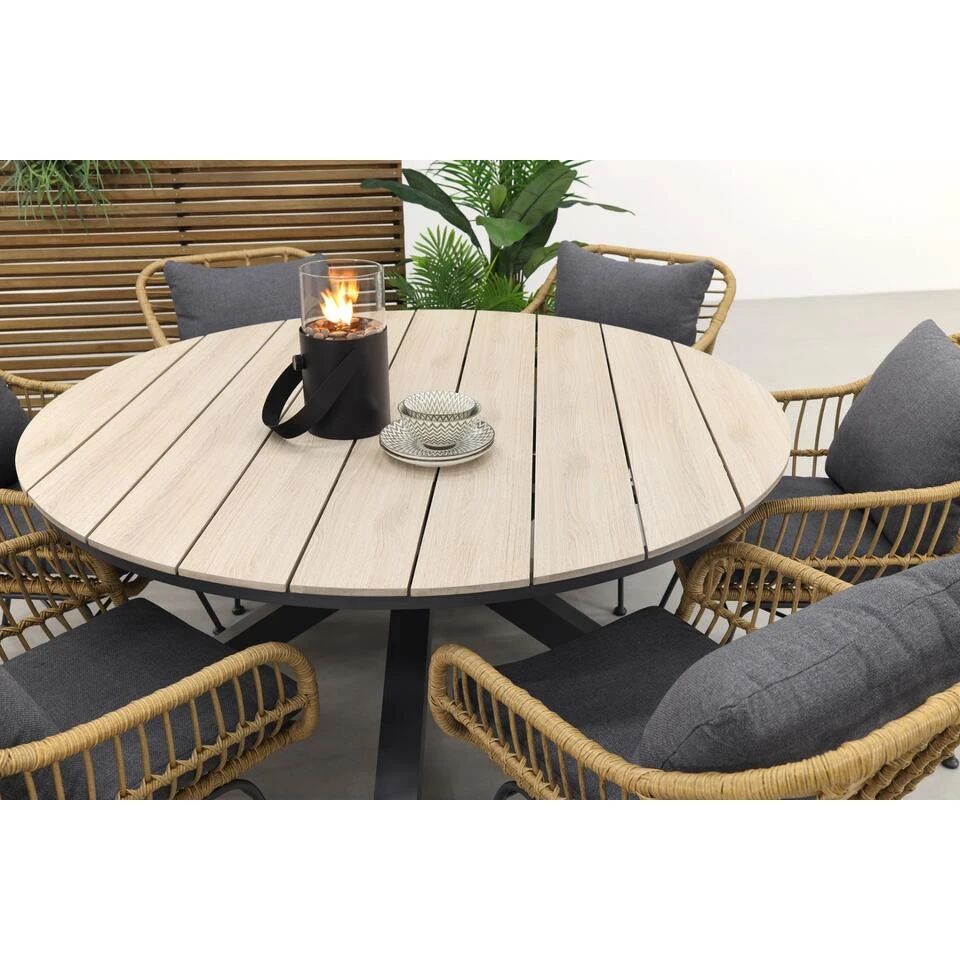 Garden Impressions Margriet Naturel / Edison 148 Cm. - Ronde Tuinset 13 Garden Impressions Margriet Naturel / Edison 148 Cm. - Ronde Tuinset - Afbeelding 11