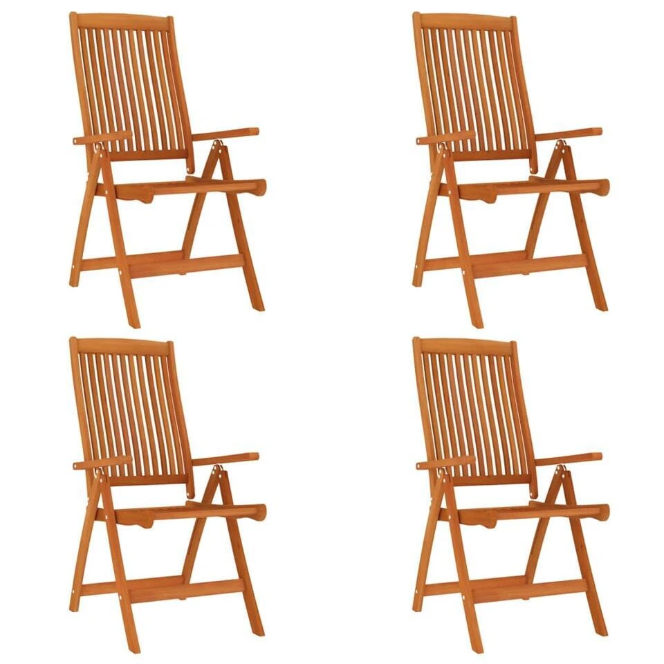 VidaXL - 5-delige Tuinset 4 Fauteuils Massief Eucalyptushout - (150-200)x100 Cm 5 VidaXL - 5-delige Tuinset 4 Fauteuils Massief Eucalyptushout - (150-200)x100 Cm - Afbeelding 3