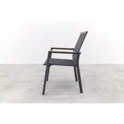 Atmos Stapelbare Tuinstoel - Antraciet/Teak -VIDAXL Winkel 3fcd96de65114ac382a4d59c635312b6