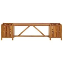 VidaXL Tuinbank Met 2 Bloembakken 150x30x40 Cm Massief Acaciahout -VIDAXL Winkel 40ce36e8997c43db8012090b116d840e