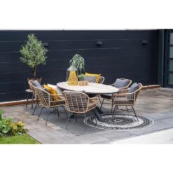 Set Van 4 - Garden Impressions Margriet Tuinstoel - Naturel -VIDAXL Winkel 410a48f09f2442a5919e3eceb3301769