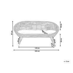 MARATEA - Tuinbank - Lichtbeige - Rotan -VIDAXL Winkel 4260eac299304b3b98924d916e11e8c4