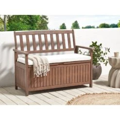 SOVANA - Tuinbank - Donkerhout/Wit - Acaciahout -VIDAXL Winkel 427964a5c3ab41639bf5375cccaca1e6