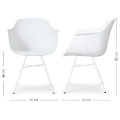 Nolon Noa-Puk Kunststof Tuinstoel Wit - Wit Onderstel -VIDAXL Winkel 439e34e74f2a44f1ba319d7568465210