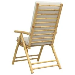 VidaXL - Inklapbaar Tuinstoelen Met Kussens - Bamboe - 4 Stuks -VIDAXL Winkel 43d1c01049e74d66a9cf4d571d18754a