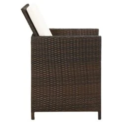 VidaXL - Diningstoelen - Kussens - Bruin - Poly Rattan - 4 Stuks - 52x56x85 Cm -VIDAXL Winkel 442165059ae2489eaa8c10df75215c61