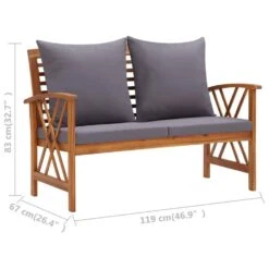 VidaXL - Tuinset - Grijs - Hout -VIDAXL Winkel 45cfc48156b74e3db9250f33c73e9885