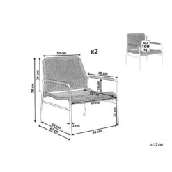 PRASIMO - Tuinstoel Set Van 2 - Naturel - PE Rotan -VIDAXL Winkel 4775d326a4e64314b24af3119a09b30a