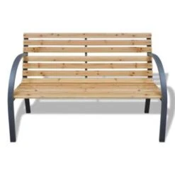 VidaXL Tuinbank 120 Cm Hout En Ijzer -VIDAXL Winkel 47f66057cb4f4a7dafb405039566de99
