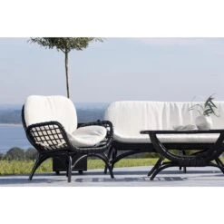 Svea - Hugo Outdoor Loungestoel - Wicker - Zwart -VIDAXL Winkel 48acad44aacd421493beb5aaaa7ef90b