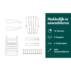 Keter Troy Adirondack Tuinstoel - Set Van 2 - 85x80x96.5cm - Wit -VIDAXL Winkel 4a38fba17c79468c811f746e9e394b38