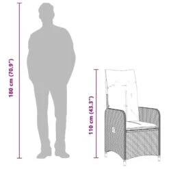 VidaXL - Tuinstoel Verstelbaar Met Kussens - Zwart - Poly Rattan 21 VidaXL - Tuinstoel Verstelbaar Met Kussens - Zwart - Poly Rattan -VIDAXL Winkel 4a8158875a434cee9e38a017dc50a464