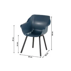 Set Van 4 - Hartman Sophie Element Dining Armstoel - Steel Blue -VIDAXL Winkel 4b647536e51e40f8ad9e39f945c8cd5d