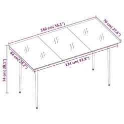 VidaXL - 7-delige Tuinset Met Kussens - Zwart PVC-rattan En Staal - 140x70 Cm -VIDAXL Winkel 4b9592dc146040fa9378338fc92973f6