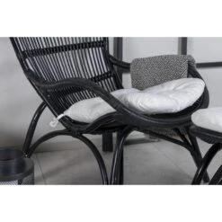 Svea - Yaral Loungestoel Met Voetenbank - Zwart - Rattan -VIDAXL Winkel 4be33e1f59e3428e8f4cc4b1988b41a9