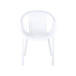 Beliani Eetkamerstoel NAPOLI - Wit Synthetisch Materiaal -VIDAXL Winkel 4ccad2a8cb19443b91439182e6d78d75