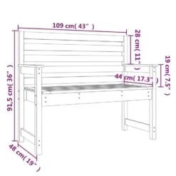 VidaXL - Tuinbank - Honingbruin - Grenenhout - 109 X 48 X 91.5 Cm -VIDAXL Winkel 4ed1b3fd448a4646babe5b0b79154943