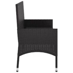 VidaXL - Tuinbank 2-zits - Zwart - Poly Rattan - Met Zwart Kussens -VIDAXL Winkel 4f3fb6f8bb1140fa85684045e96fe3d8