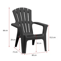 Loungestoel Maryland - Antraciet -VIDAXL Winkel 50101037 9600