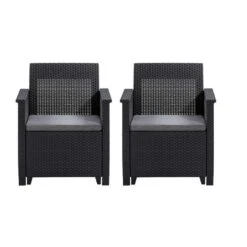 Keter Loungefauteuils Emma (2 Stuks) - Grijs -VIDAXL Winkel 50101073 0101