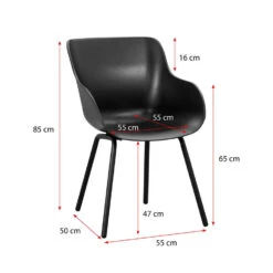 Hartman Kuipstoel Amaya - Kunststof Aluminium Zwart -VIDAXL Winkel 50101130 9096