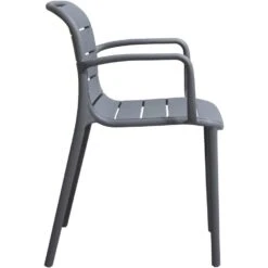 Stapelstoel Nice - Kunststof/antraciet -VIDAXL Winkel 50101149 0800