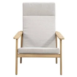 Lounge Fauteuil Jura - Acacia/grijs -VIDAXL Winkel 50103030 0100