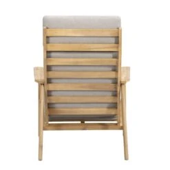 Lounge Fauteuil Jura - Acacia/grijs -VIDAXL Winkel 50103030 0900