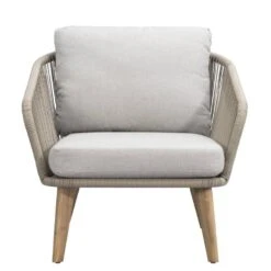 Loungestoel Nant - Wicker/acacia Taupe - 87x79x67 Cm -VIDAXL Winkel 50103036 0100