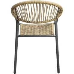 Terrasstoel Palamos - Naturel/antraciet -VIDAXL Winkel 50105610 0900