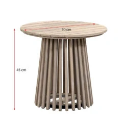 Bijzettafel Saône - Acacia/greywash - 45xØ50 Cm -VIDAXL Winkel 50153059 9096