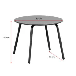 Bijzettafel Montreal - Antraciet/metaal - Ø50 Cm 9 Bijzettafel Montreal - Antraciet/metaal - Ø50 Cm -VIDAXL Winkel 50155212 9096