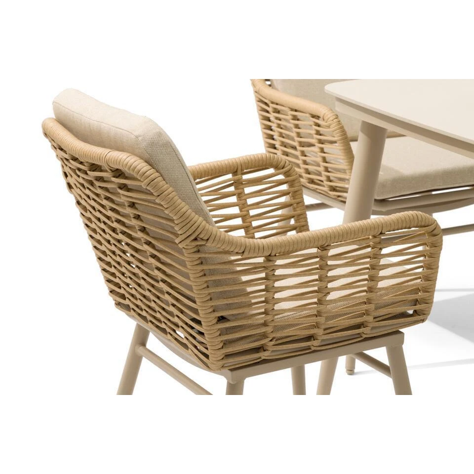 Tuinset 4 Personen 130 Cm Aluminium/rope Taupe Coco Antoni/Montana 9 Tuinset 4 Personen 130 Cm Aluminium/rope Taupe Coco Antoni/Montana - Afbeelding 7