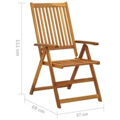 VidaXL - Verstelbare Tuinstoelen - Grijs - Acaciahout - 4 Stuks - 120x50x3 Cm -VIDAXL Winkel 50dd18ad9eb3455395dbcb7d077b3e0d