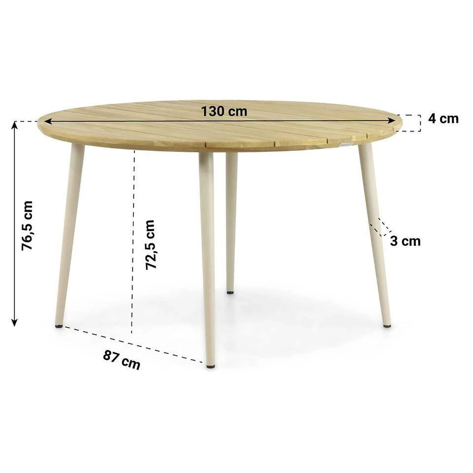 Tuinset 4 Personen 130 Cm Aluminium/rope Taupe Coco Antoni/Montana 12 Tuinset 4 Personen 130 Cm Aluminium/rope Taupe Coco Antoni/Montana - Afbeelding 10