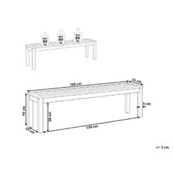 Beliani Tuinbank TUSCANIA - Donkere Houtkleur Eucalyptushout -VIDAXL Winkel 51814f6ded834b38b772ea3aa8bcce3b