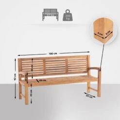 CLP Teakbank Halden 180 Cm -VIDAXL Winkel 5238864d55aa4affb4947def174a5739