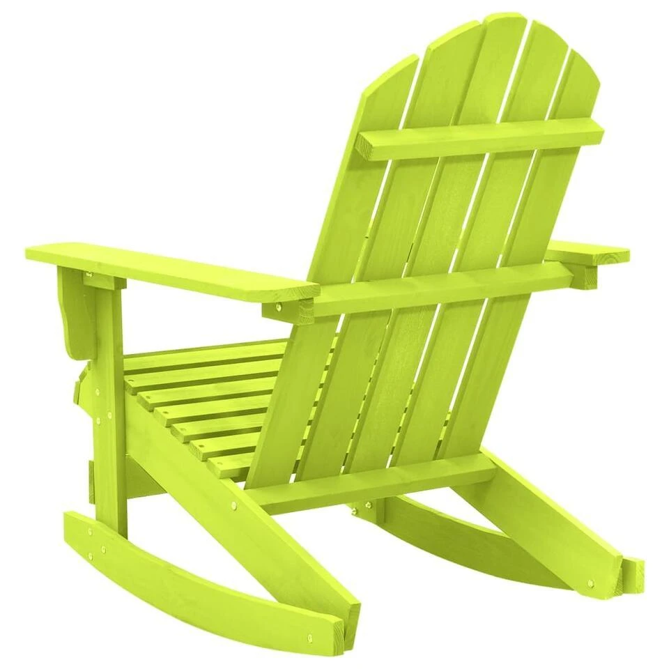 VidaXL - Schommelstoel Adirondack - Groen - Hout 6 VidaXL - Schommelstoel Adirondack - Groen - Hout - Afbeelding 4