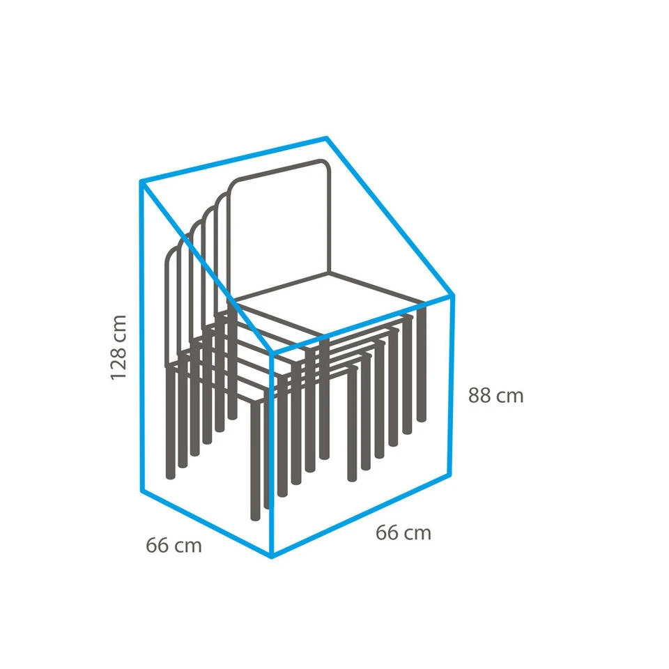 Outdoor Covers - Hoes Voor Stapelstoelen - Antraciet - 88-128x66x66 Cm 4 Outdoor Covers - Hoes Voor Stapelstoelen - Antraciet - 88-128x66x66 Cm - Afbeelding 3