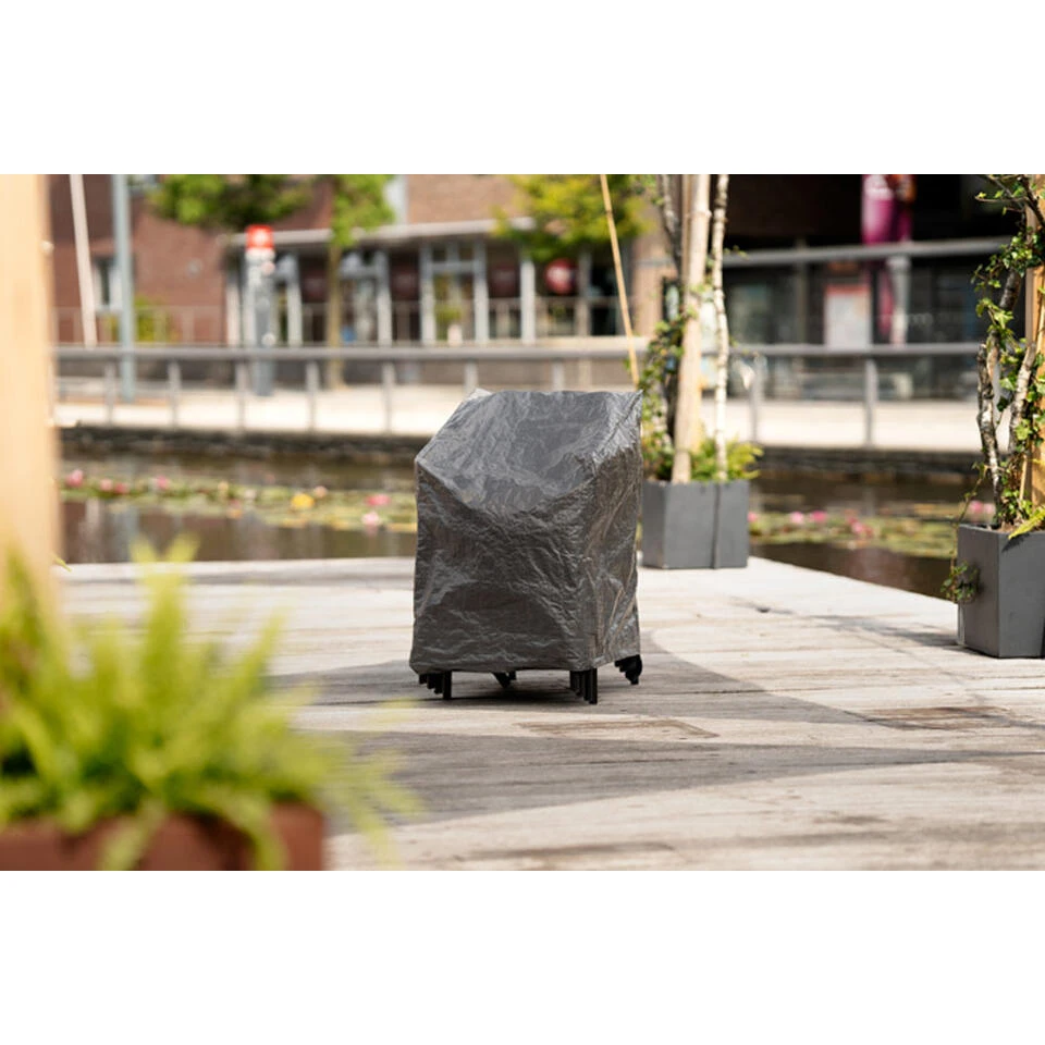 Outdoor Covers - Hoes Voor Stapelstoelen - Antraciet - 88-128x66x66 Cm 5 Outdoor Covers - Hoes Voor Stapelstoelen - Antraciet - 88-128x66x66 Cm - Afbeelding 4