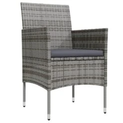 VidaXL - 7-delige Tuinset Met Kussens - Grijs En Zwart - PE Rattan - 140x70 Cm -VIDAXL Winkel 530d3648cb894e82ac8beba0aeb0e2f3