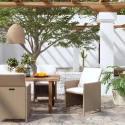 VidaXL - Tuinstoelen - Kussens - Beige - Poly Rattan - 4 Stuks 13 VidaXL - Tuinstoelen - Kussens - Beige - Poly Rattan - 4 Stuks -VIDAXL Winkel 534b8aaed043466e97b5528601b7101e