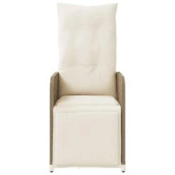 VidaXL - Verstelbare Tuinstoel Met Kussens - Beige - Poly Rattan -VIDAXL Winkel 583440a87d2d4437b2bb9a9abf3f253a