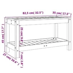 VidaXL - Tuinbank - Zwart - Grenenhout - 82.5 X 35 X 45 Cm -VIDAXL Winkel 59254aeaf7c54d988dae59847f955a42