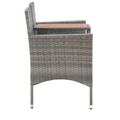 VidaXL Tuinbank 2-zits Met Tafeltje 143 Cm Poly Rattan Grijs -VIDAXL Winkel 5a8c3c3783874244ae3c238ccc77034c